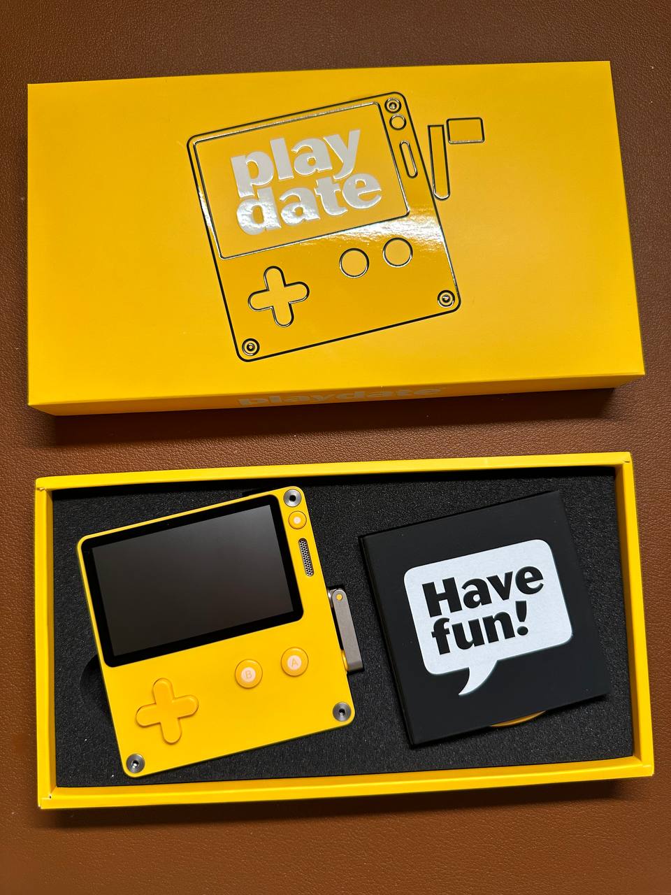 Playdate handheld photographed by Chen in September 2023